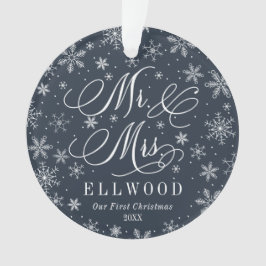 新婚初めてのクリスマス夫妻フォトオーナメント オーナメント