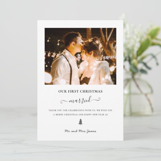 新婚初めてのクリスマス結婚したのMr.And Mrs.Photo シーズンカード (スタンド正面)