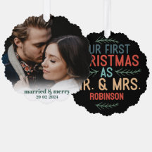 新婚初めてのクリスマス結婚したホリデーアクセント