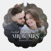 新婚初めてのクリスマス2写真 オーナメントカード (正面)