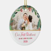 新婚初めてのクリスマス セラミックオーナメント (右)