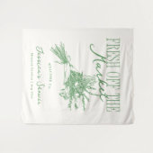 新婚前のお祝いグリーン ブライズシャワー タペストリー (正面(横))