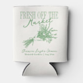 新婚前のお祝いグリーン ブライズシャワー 缶クーラー (正面)