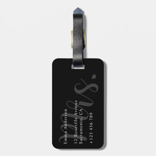 新婚夫人 ラゲッジタグ (裏面縦)