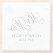 新婚夫妻の贈り物用ガラスコーカスタムスター ガラスコースター (裏面)