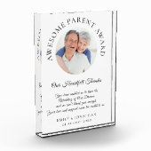 新婚夫婦からの素敵な親への感謝のメッセージ ウェディング フォトブロック (左)