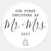 新婚夫婦としての初めてのクリスマス ラウンドシール (正面)