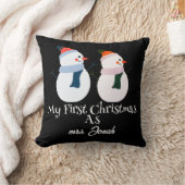 新婚夫婦としての私たちの初めてのクリスマス クッション (ブランケット)