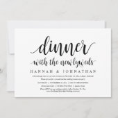 新婚夫婦とのディナー結婚ズの駆け落ち 招待状 (正面)