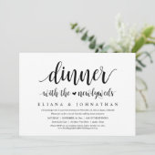 新婚夫婦とのディナー結婚ズの駆け落ち 招待状 (スタンド正面)