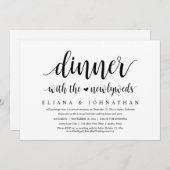 新婚夫婦とのディナー結婚ズの駆け落ち 招待状 (正面/裏面)