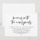 新婚夫婦とのブランチパーティー、結婚式前撮りパーティー 招待状 (正面/裏面)