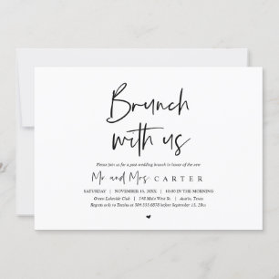 新婚夫婦とのブランチ、ポスト結婚の投資 招待状