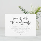 新婚夫婦とのブランチ、結婚の駆け落ちパーティー 招待状 (スタンド正面)