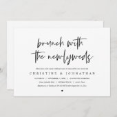 新婚夫婦とのブランチ（結婚式後にお誘い）, 結婚式後の招待状 招待状 (正面/裏面)