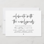 新婚夫婦とのランチ会の招待状 招待状 (正面)