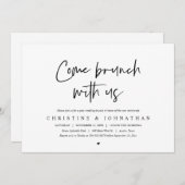 新婚夫婦とのランチ会の招待状 招待状 (正面/裏面)