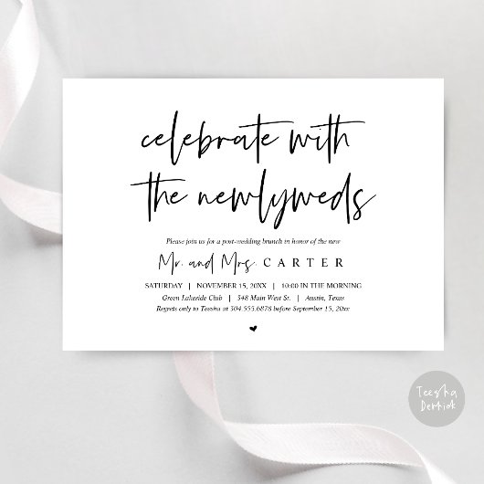 新婚夫婦とのランチ会の招待状 招待状