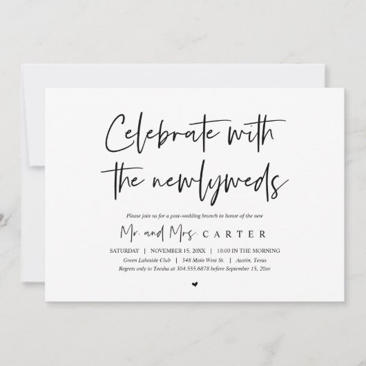 新婚夫婦とのランチ（ブライダル・ブーケ）, 結婚後 招待状 (正面)
