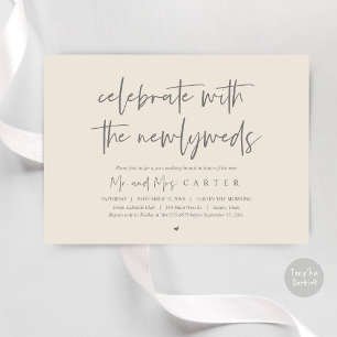 新婚夫婦とブランチ、結婚式の後パーティー 招待状