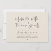 新婚夫婦とブランチ、結婚式の後パーティー 招待状 (正面)