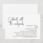 新婚夫婦と一緒にお祝いを, ウェディングエロープメント 招待状 (正面/裏面)