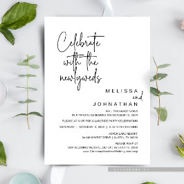 新婚夫婦と一緒にお祝い、新婚旅行 招待状