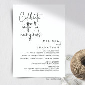 新婚夫婦と一緒にお祝い、新婚旅行 招待状