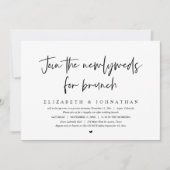 新婚夫婦に加わり結婚の駆け落ちブランチ 招待状 (正面)