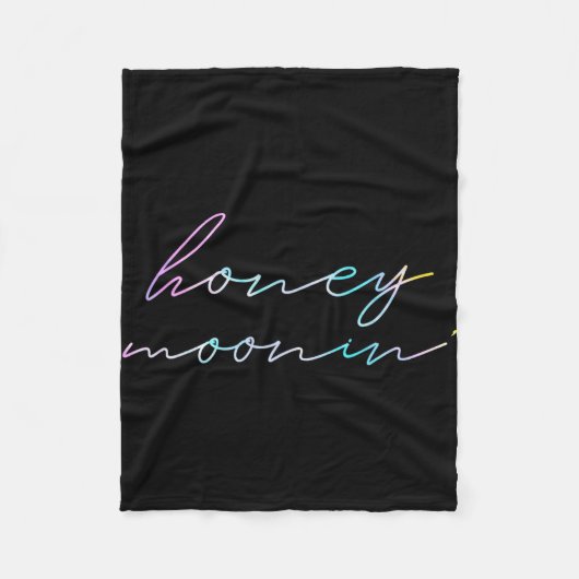 新婚夫婦のお揃いハネムーンバケーション フリースブランケット (正面)