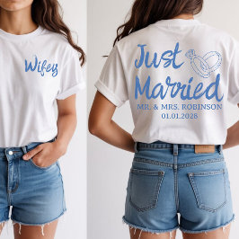 新婚夫婦のためのオーダーメイドおそろいTシャツ Tシャツ