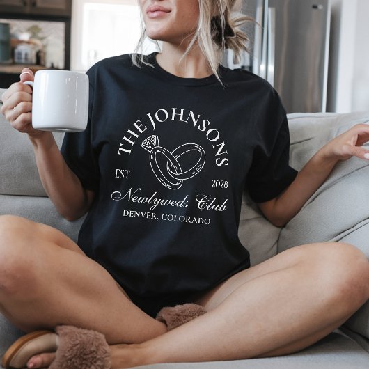 新婚夫婦のためのオーダーメイドハネムーンシャツ(花嫁用) Tシャツ