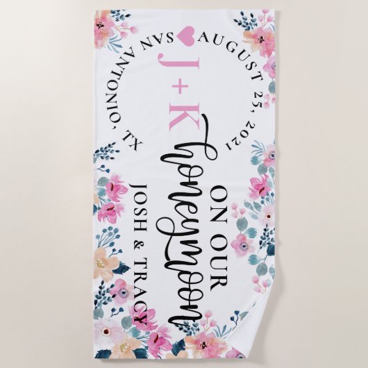 新婚夫婦のためのギフト, ハネムーン, 新婚プレゼント ビーチタオル (正面)