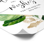 新婚夫婦のためのトロピカルなアドバイスと願い ポスター (角)