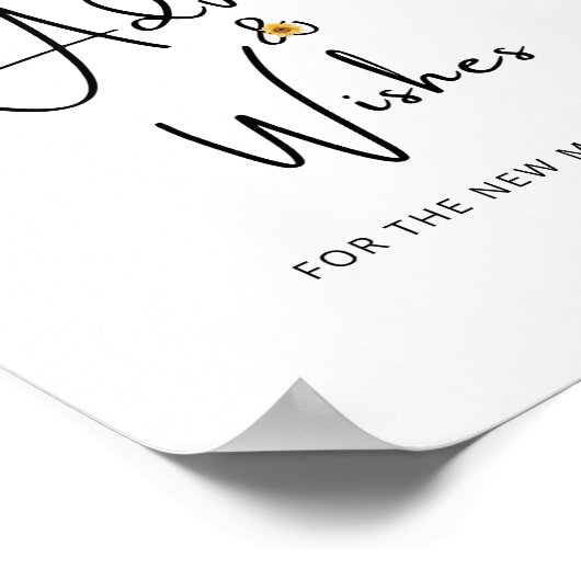 新婚夫婦のためのヒマワリのアドバイスと願いポスター ポスター (角)