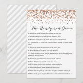 新婚夫婦のためのブライズシャワーゲーム 5x7 招待状 (正面/裏面)