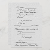 新婚夫婦のためのユーモアたっぷりのアドバイス アドバイスカード (正面/裏面)