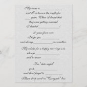 新婚夫婦のためのユ面白いアドバイス アドバイスカード (正面)