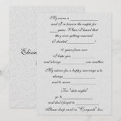 新婚夫婦のためのユ面白い結婚アドバイス アドバイスカード (正面/裏面)