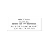 新婚夫婦のための未来のミスター・ミセス 結婚 返信住所 セルフインキングスタンプ (デザイン)