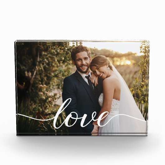 新婚夫婦のための特別な記念品 オーダーメイド ウェディング フォト ブロック (正面)