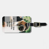 新婚夫婦のウェディングフォトパーソナライズドスーツケースタグ ラゲッジタグ (正面横)