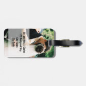 新婚夫婦のウェディングフォトパーソナライズドスーツケースタグ ラゲッジタグ (裏面横)