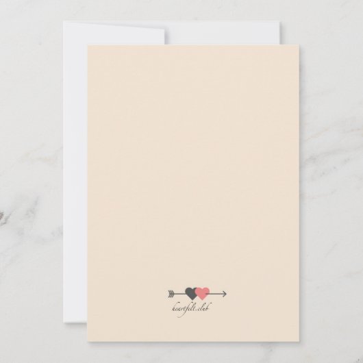 新婚夫婦のウェディング ブランシュ 招待状 (裏面)