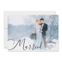 新婚夫婦のクリスマスカード2枚組 結婚したての小さなクリスマス