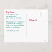 新婚夫婦のクリスマスカード シーズンポストカード (裏面)