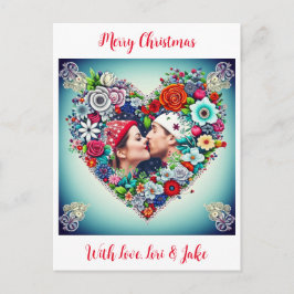 新婚夫婦のクリスマスカード シーズンポストカード