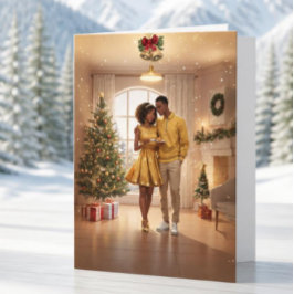 新婚夫婦のクリスマスカード 初結婚記念日 シーズンカード