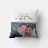 新婚夫婦のクリスマス フォト 枕カバー 初クリスマス クッション (裏面)
