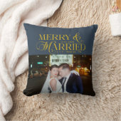 新婚夫婦のクリスマス フォト 記念品 初クリスマス クッション (ブランケット)